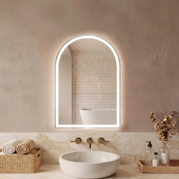JIONJOY Anti-Fog LED Bathroom Mirror with Frame, 3 Light Colors & Dimmable Brightness for Bathroom Vanity