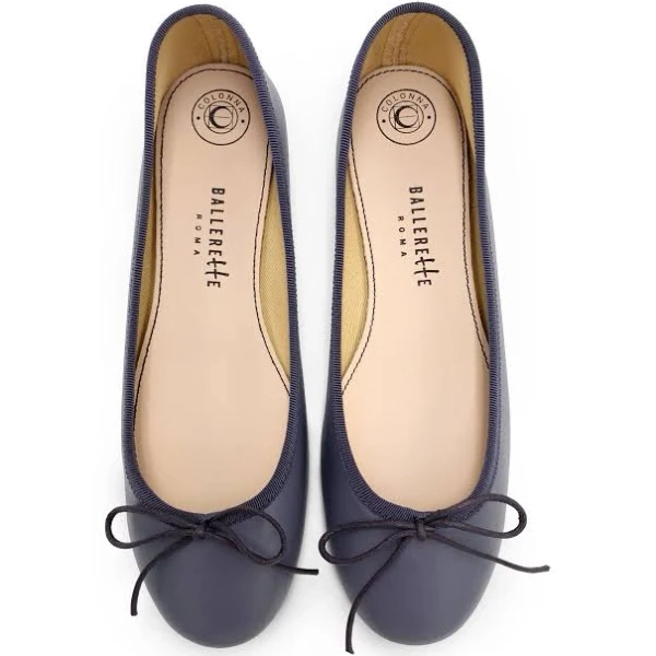 Wine leather ballet flats