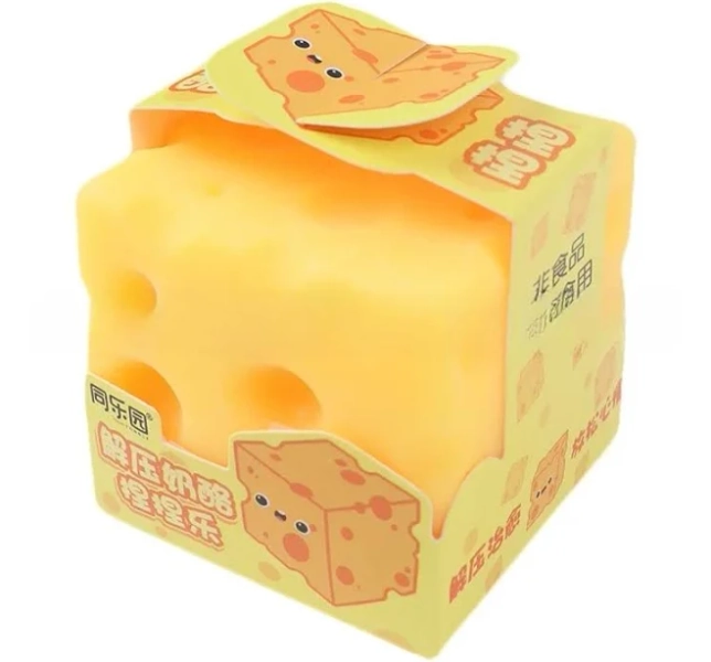 2026 New Needoh Squishy Square Cheese Squeeze Toys Slow Rebound Stress Relief Sensory Toy Soft