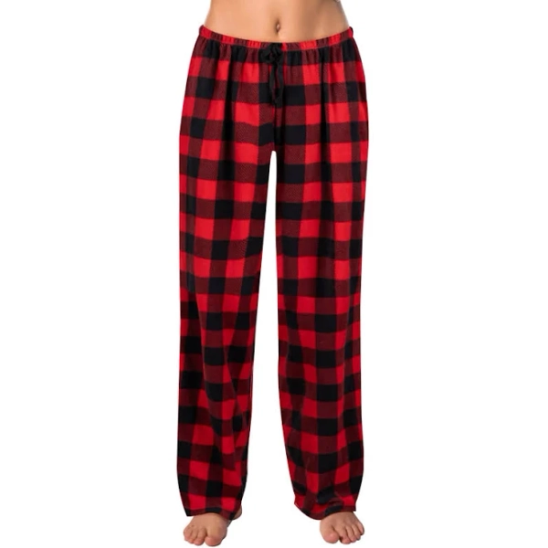 Red and Black Plaid Pajama Pants