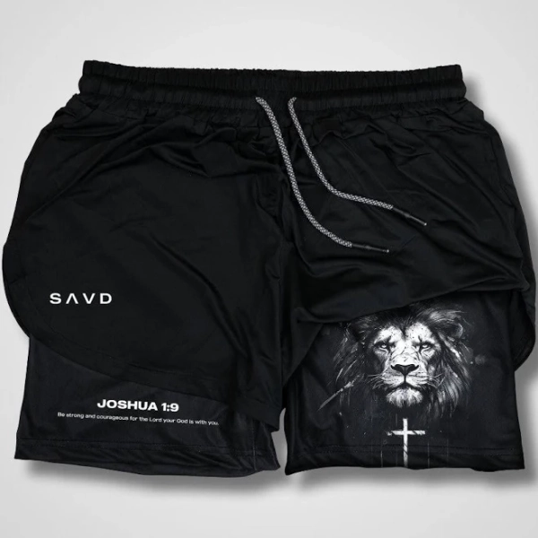 Savd Clothing Girls Joshua 1:9 'Lion' Performance Shorts