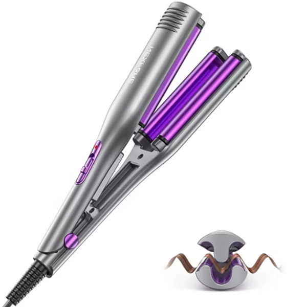 NEXPURE Curling Iron, Ionic Hair Crimper Tool, Hair Curler Waver Curling Wand with Ceramic 3 Barrel
