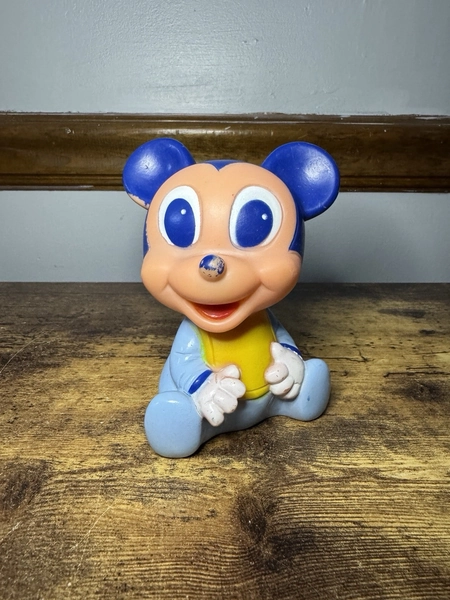 Vintage 1980's Disney Baby Mickey Mouse Squeeze Toy