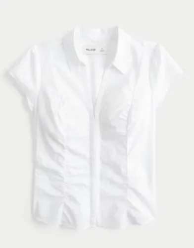 Short-Sleeve Ruched Shirt