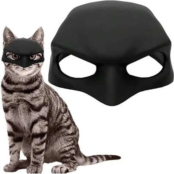 Cat Cosplay Bat Mask, Cat Mask, Funny Halloween Cat Clothes, Cat Stuff, Reusable Pet Accessory For Photos - Size L