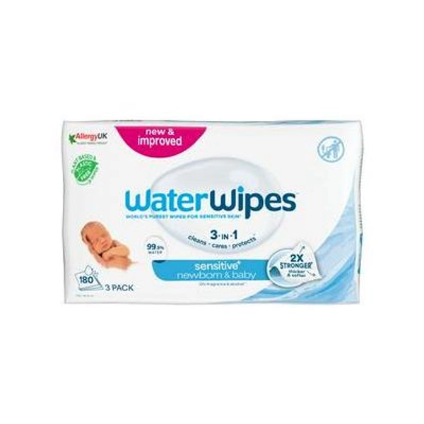 WaterWipes Sensitive+ Newborn & Baby Wipes x180