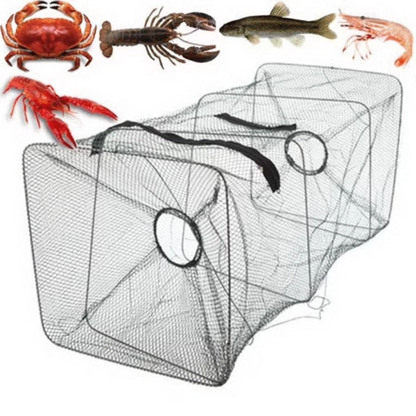 Naittoop Fishing Bait Trap Foldable,Crab Trap Minnow Trap Crawfish Trap Lobster Shrimp Collapsible Cast Net Fishing Nets Portable Folded Fishing Accessories,8.27X 18.9 in - Walmart.com