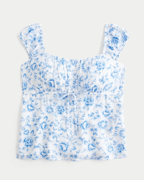 On/Off-the-Shoulder Scoop Babydoll Top