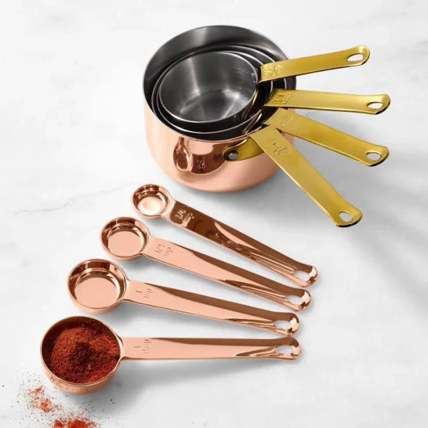 Williams Sonoma Copper Measuring Cups Spoons