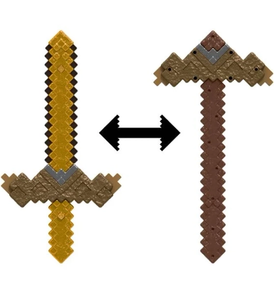 Minecraft Click and Switch Sword and Pickaxe Role-Play Toy
