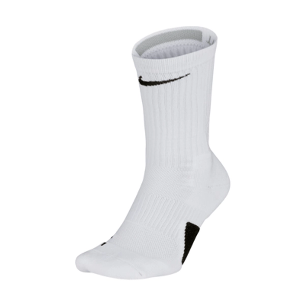 Nike Unisex Elite Crew Basketball Socks in White | SX7622-100