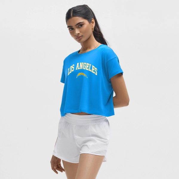 Women's Los Angeles Chargers lululemon Beaming Blue Cates T-Shirt