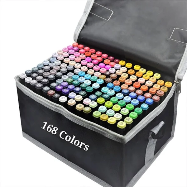 100 Colors Alcohol Markers Dual Tips Permanent Art Markers Pen for Kids & Adult (Multicolor)