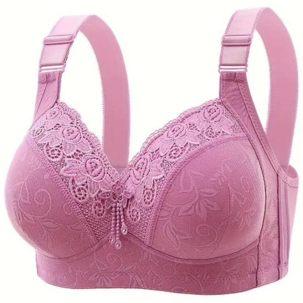 NewContrast Lace Wireless Bra, Comfy & Breathable Push Up Bra, Women's Lingerie & Underwear Fabric Womenswear Can be used with raincoat