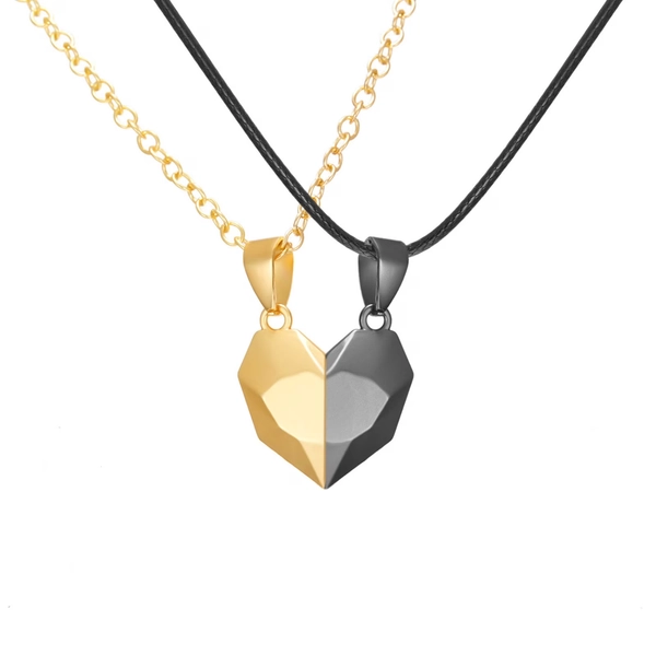 Heart Puzzle Matching Necklaces for Couples Boyfriend Girlfriend Women Men Yinyang Couples Necklace Pendant Engraved Stainless Steel Yinyang Pendant Jewelry Gift Set - Walmart.com