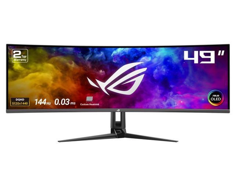 ASUS 49'' 144Hz QD-OLED DQHD Gaming Monitor 0.03 ms FreeSync Premium Pro & G-Sync Compatible Curved ROG Swift PG49WCD