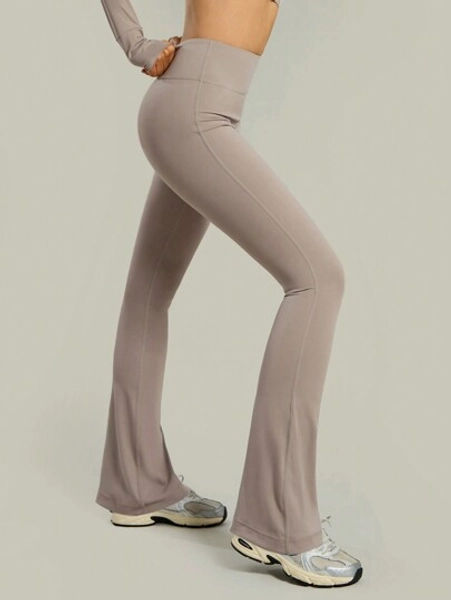 Musera Sport Leggings a vita alta modellanti, pantaloni da yoga a zampa d'elefante, abbigliamento sportivo, adatti per palestra, fitness, estate, autunno e inverno