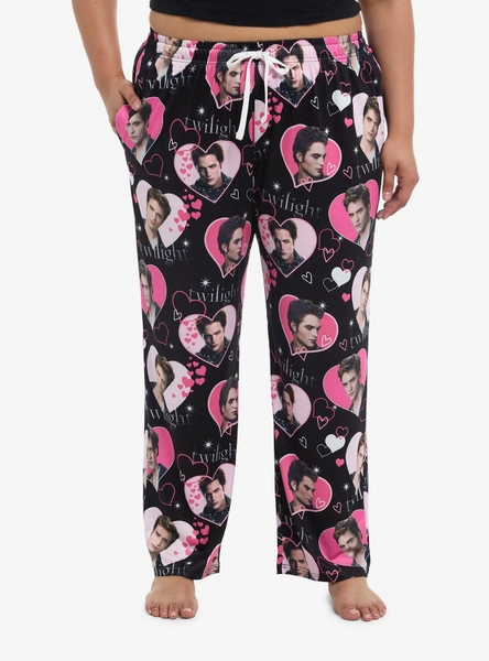 Twilight Edward Cullen Heart Portraits Girls Pajama Pants Plus Size