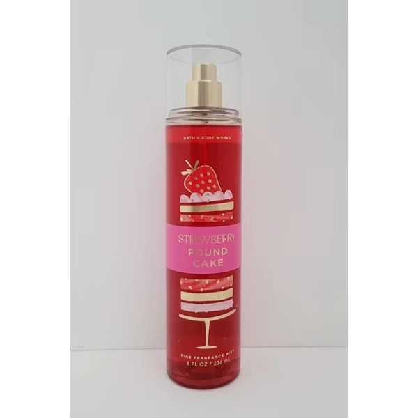 Bath and Body Works Strawberry Pound Cake Fine Fragrance Body Mist 8 oz