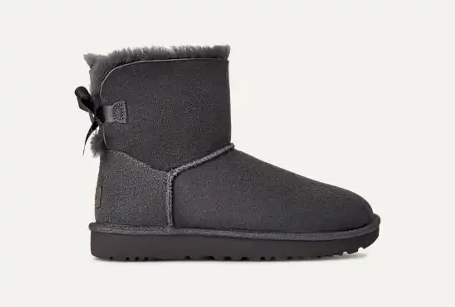 UGG® Women's Mini Bailey Bow II Water-Resistant Boot in Black/, Size 11