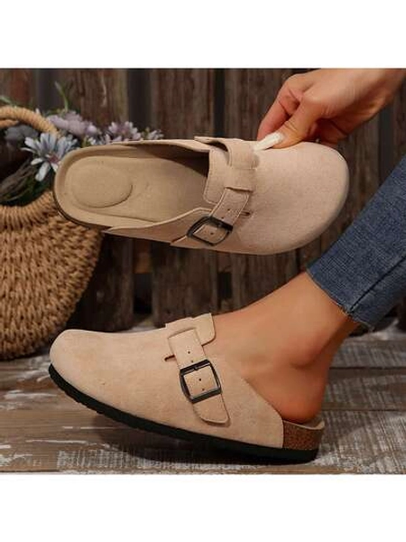Flat Shoes With Comfort Cork Footbed Shoes For Women Stylish And Versatile Slippers For Outdoor Comfort And Elegance Summer Slides Shoes Sandals For Women Flat Outdoor Walking Travel