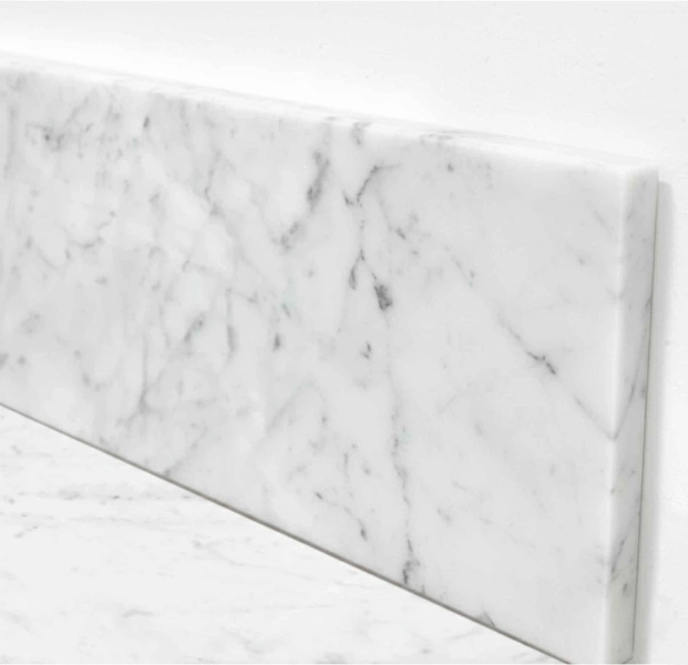 Backsplash Bianco Carrara Polished Marble Custom Sizes Available