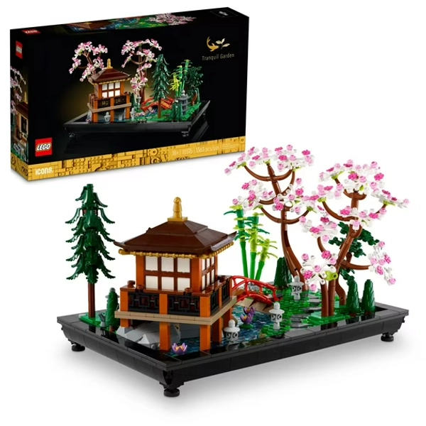 LEGO Icons Tranquil Garden Building Set - Detailed Japanese Zen Garden DIY Kit for Adults, Ages 18+ - Gift for Wedding - Building Block Set for Home Decor - 10315