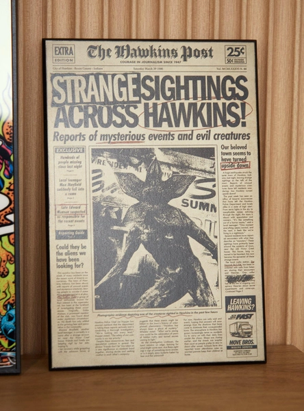 Stranger Things Strange Sightings Hawkins Post Wall Art — BoxLunch Exclusive