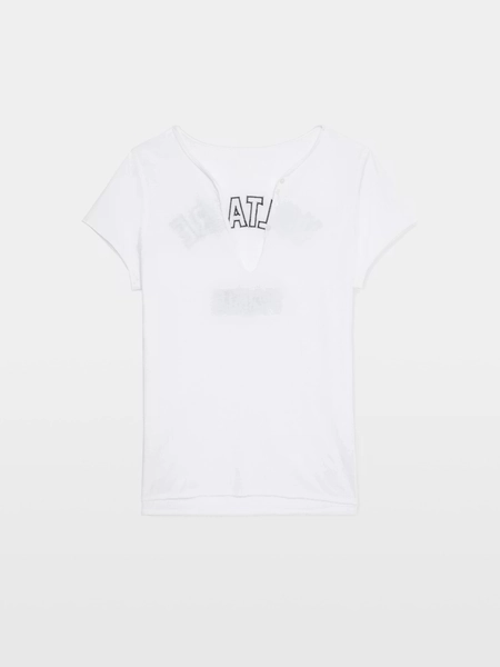 Women's White Henley Shirt | Zadig&Voltaire