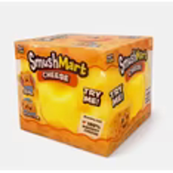 Squishy JUMBO CHEESE SQUISHY 5” Smush Mart ,Soft Sensory Stress Relief Tools for Teens and Adults - Fun Novelty Gift for Holiday Festivals