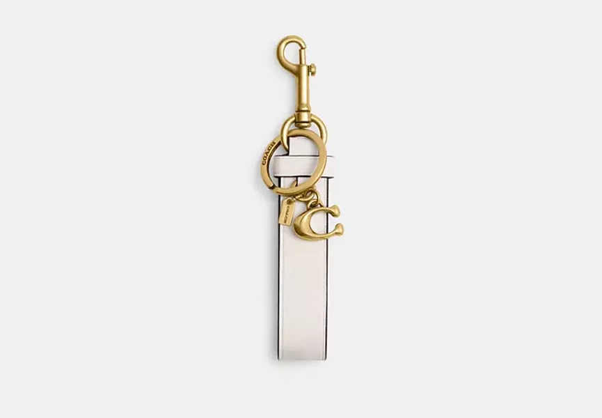 Brass/Chalk Loop Bag Charm