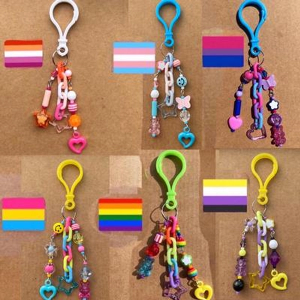 Pride Keychain | Rainbow Keychain | Trans Keychain | Bi Keychain