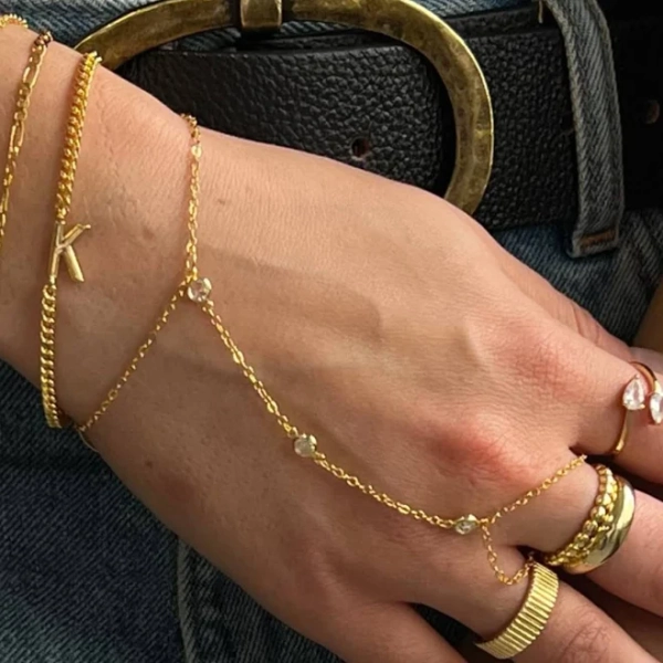 18K Gold Waterproof Starlight Hand Chain