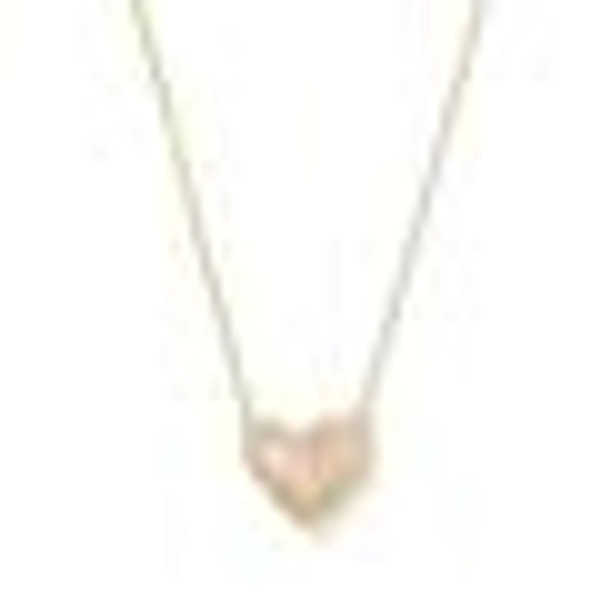 Kendra Scott Ari Heart Gold Pendant Necklace in Rose | Quartz