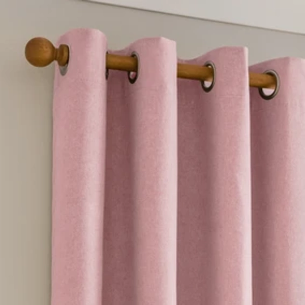 Luna Brushed Blackout Eyelet Curtains