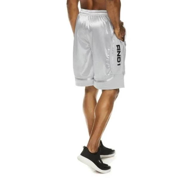 Men's Size 3XL Basketball Shorts by AND1 - Sleet (Gray) - Home Court