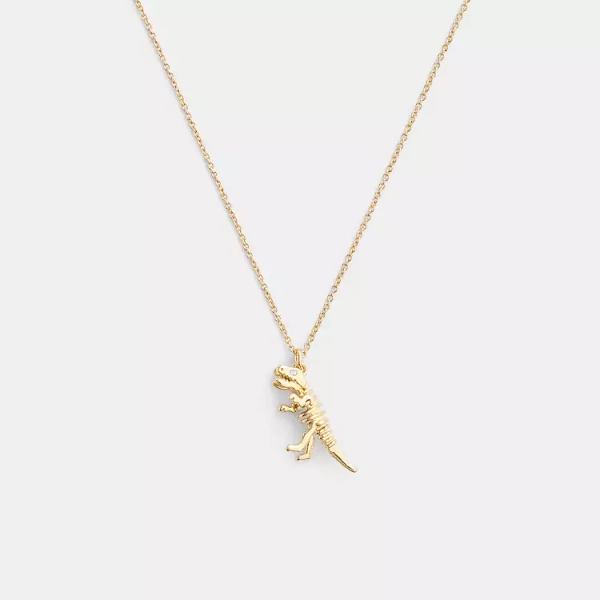 Skeletal Rexy Pendant Necklace