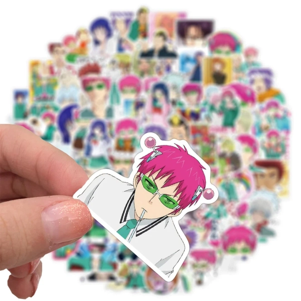Saiki-k Stickers | Set of 100 | Waterproof Vinyl Stickers | Anime Stickers | Kusuo Stickers | Kokomi Stickers | Kaidou Stickers - Etsy