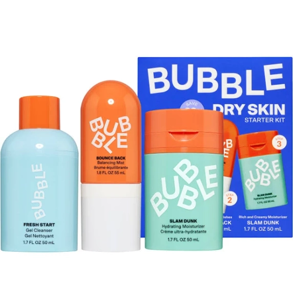 Bubble Skincare 3-Step Hydrating Routine Bundle for Normal to Dry Skin (Set of 3)