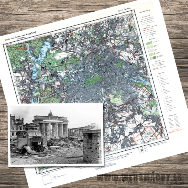German map - Berlin 1943 (Germany)