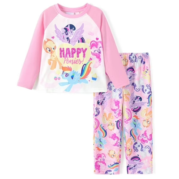 My Little Pony Girls Pajamas Sets Long Sleeve Top and Pants Pink Unicorn Sleepwear 2-Piece Loungewear Kids 5-6Y