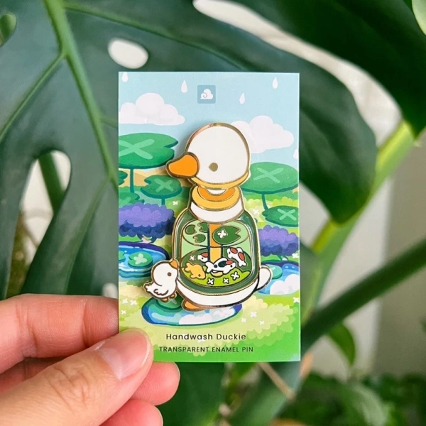 Limited Edition - Handwash Duckie Bottle Transparent  Pin