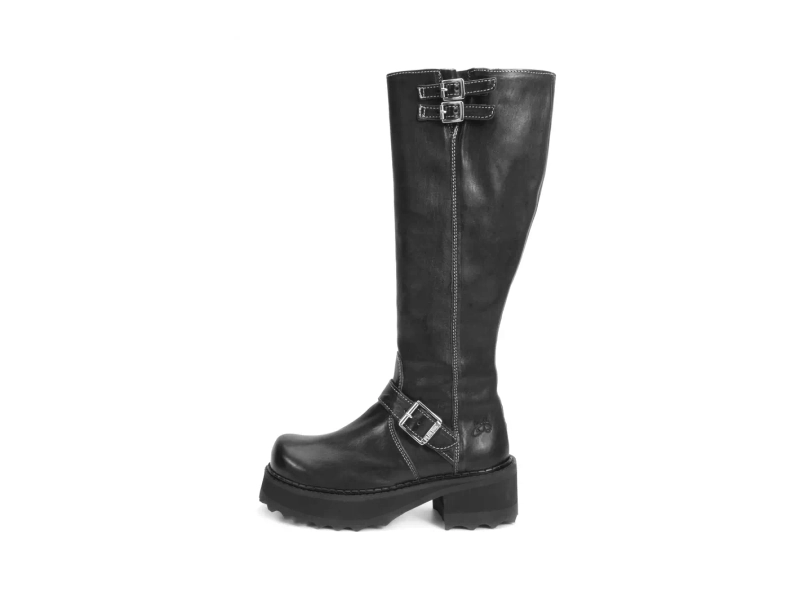 Bond Girl - Black | Tall Boots with Buckles | Fluevog Shoes