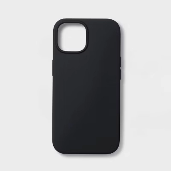 iPhone16e/iPhone 15/iPhone 14/iPhone 13 Silicone Case with MagSafe - heyday™ Black: Wireless Charging Compatible, Solid Silicone