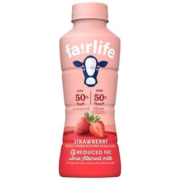 Fairlife 2% Reduced Fat, Lactose-Free, Ultra-filtered Milk Strawberry - 14.0 fl oz