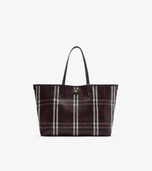 Medium Highlands Tote in Mahogany red - Women | Burberry® Official