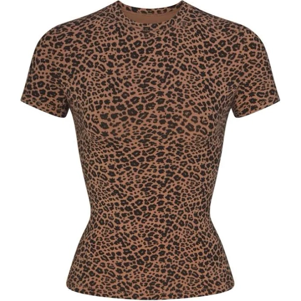 Skims Women's Sienna Natural Leopard T-Shirt