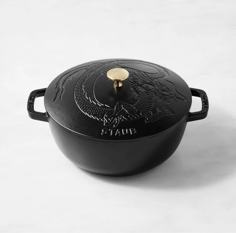 Staub Enameled Cast Iron Essential French Oven with Dragon Lid, 3 3/4-Qt.