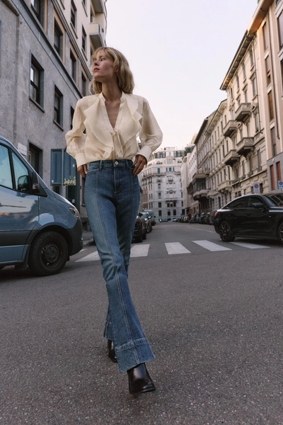Z1975 MID-WAIST FLARE SEAM JEANS