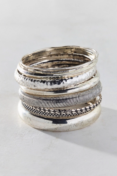 Lunar Layers Eclectic Bangle Bracelets Set